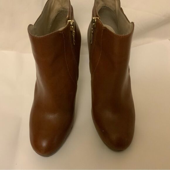 Neiman Marcus SPENCER Brazil BROWN LEATHER Heels BOOTIES Boots BUCKLE eur 38 - Picture 8 of 12